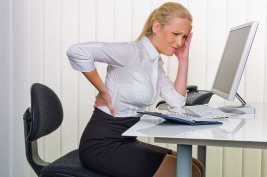 lavoro sedentario come causa di osteocondrosi mammaria